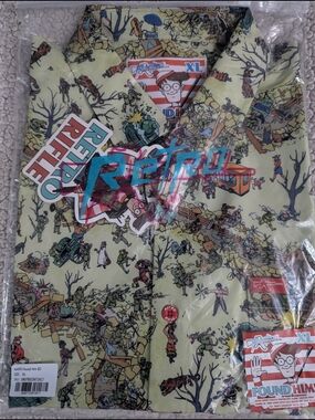 Mens XL Retro Rifle "Found Him" Shirt
